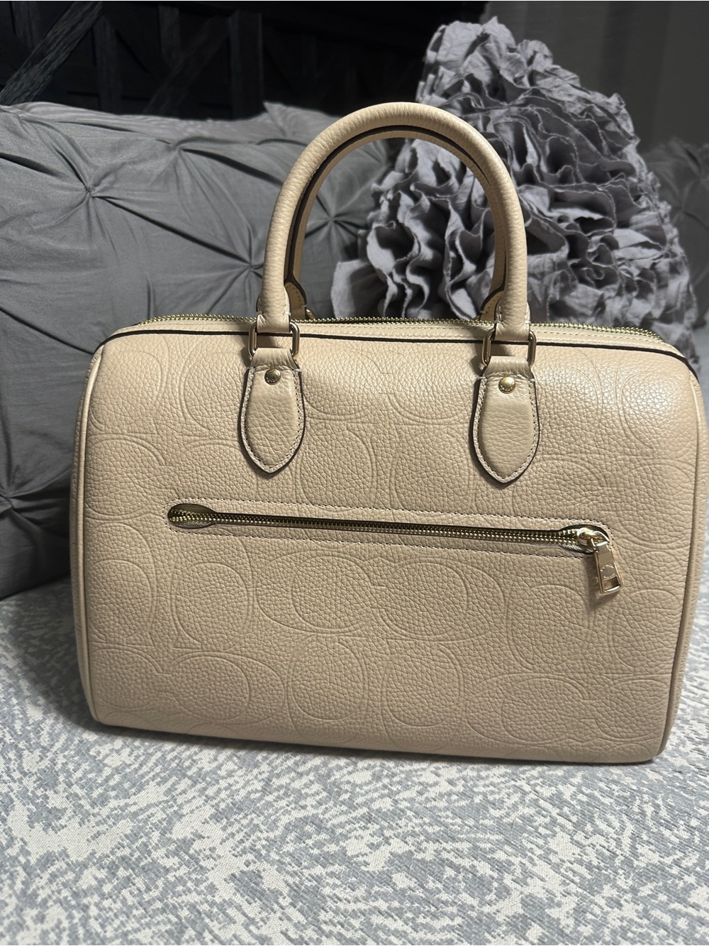 COACH Large Signature Leather Rowan - Picture 2 of 10